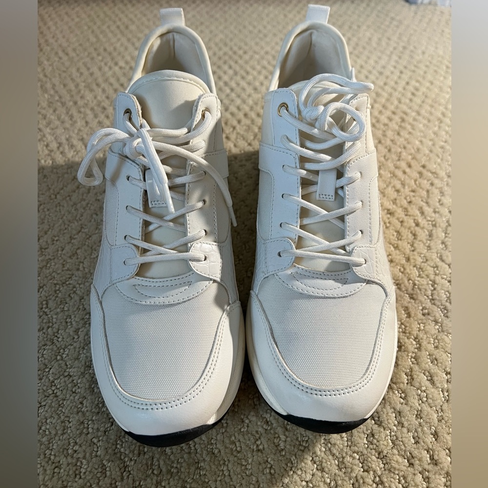 Aldo white wedge sneaker size 8.5